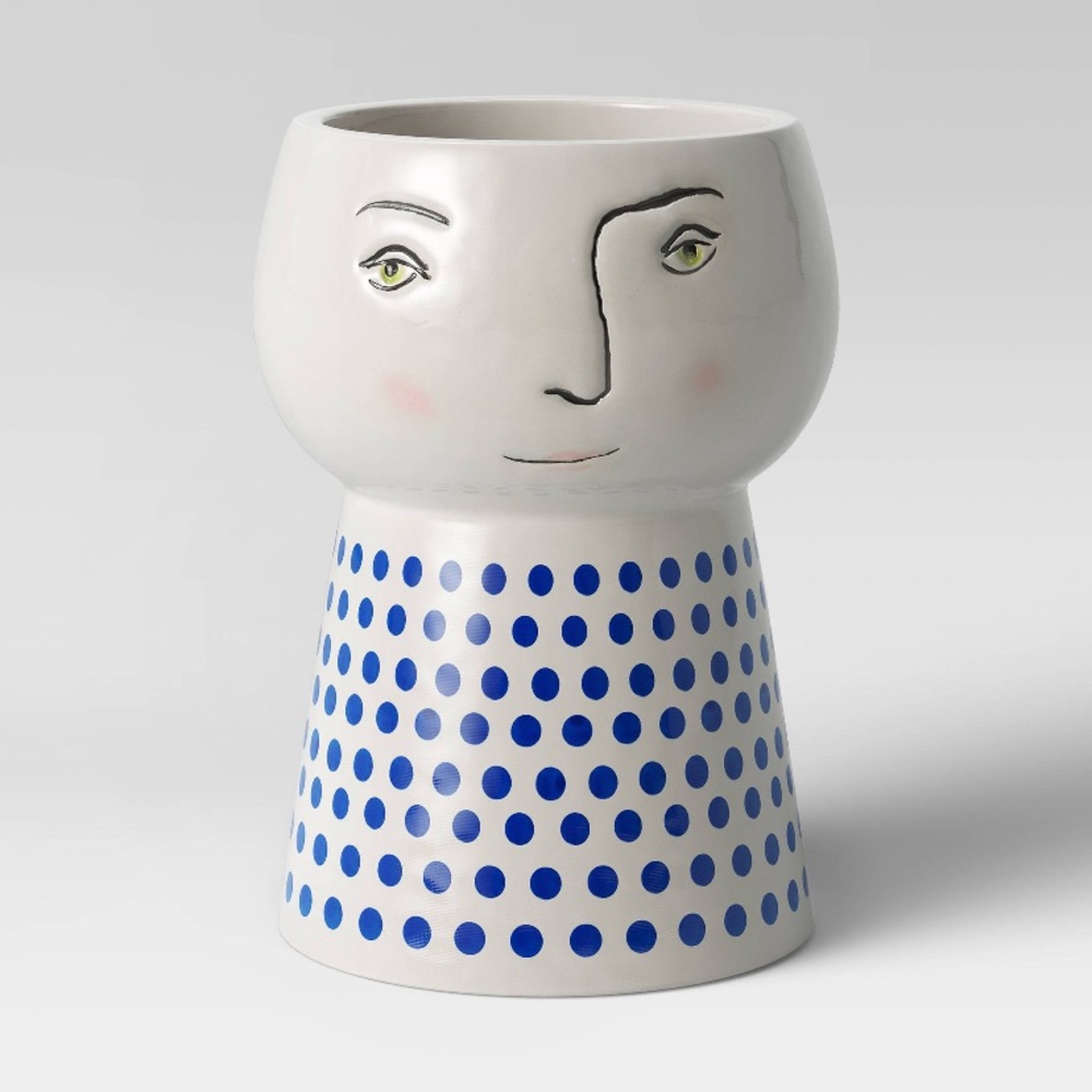 Opalhouse Stoneware Family Planter 8”  Whi…